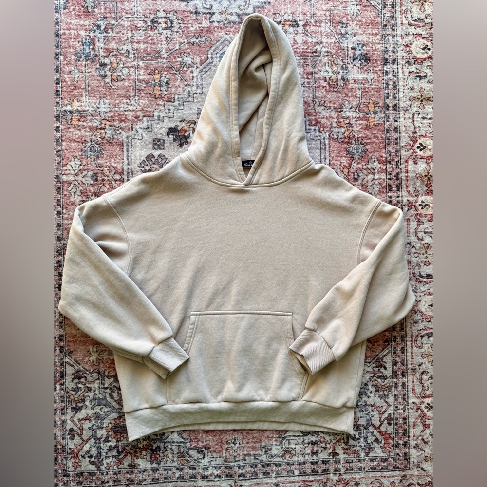 Beige Hoodie Sweatshirt